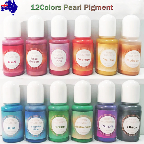 12PcS Resin Liquid Pigment Colorant Pearl Coloring Dye Epoxy Resin Colorant DIY