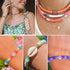 About 6113pcs Clay Heishi Beads Flat Bead Kit Bracelets Necklace Earrings Making