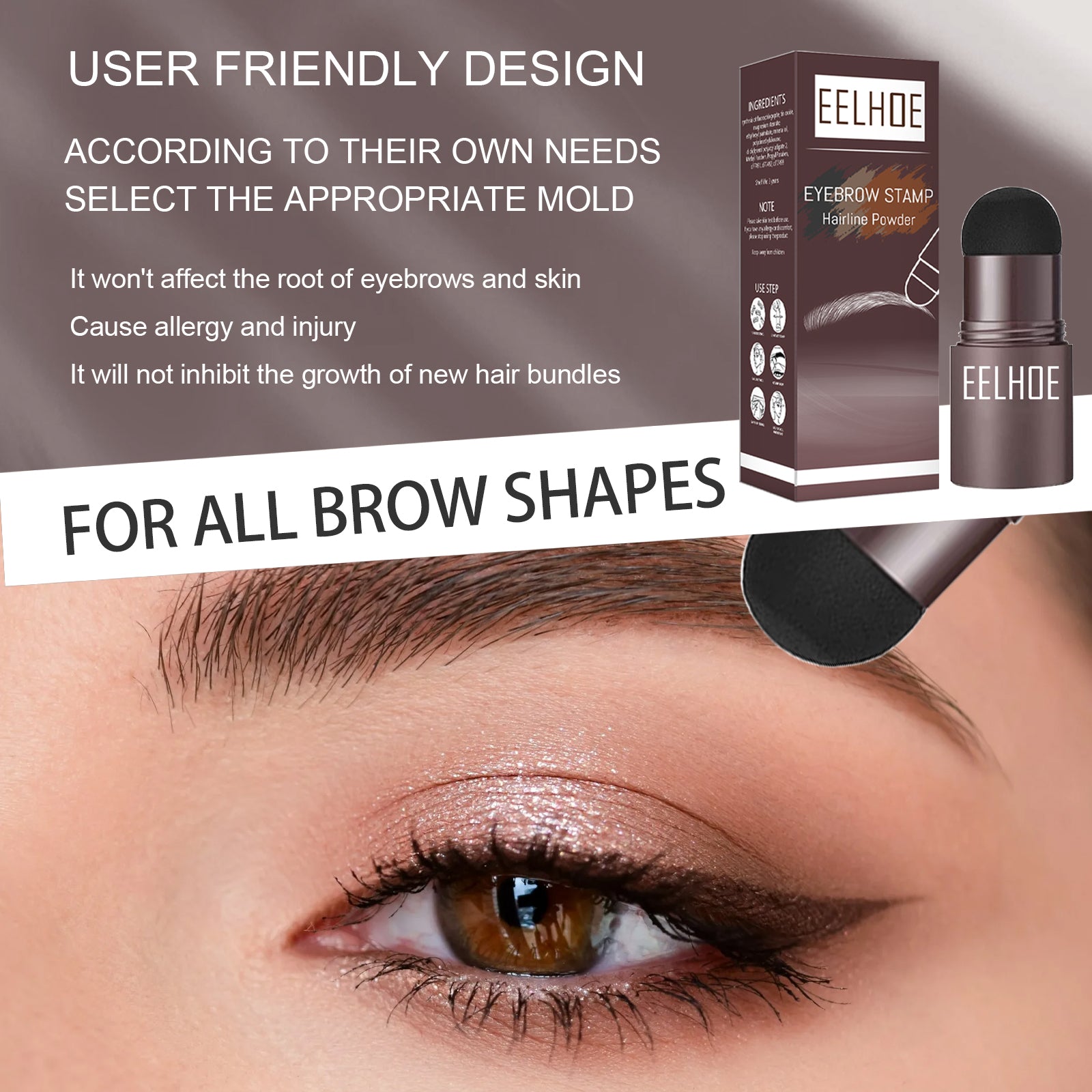 Eyebrow Print Mold Thrush, Lazy Eyebrows Fill Makeup Eyebrow Cake Waterproof Hairline Powder