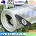 420GSM Heavy Duty Clear PVC Tarpaulin Cloth Transparent Tarps Grommets 3X4M
