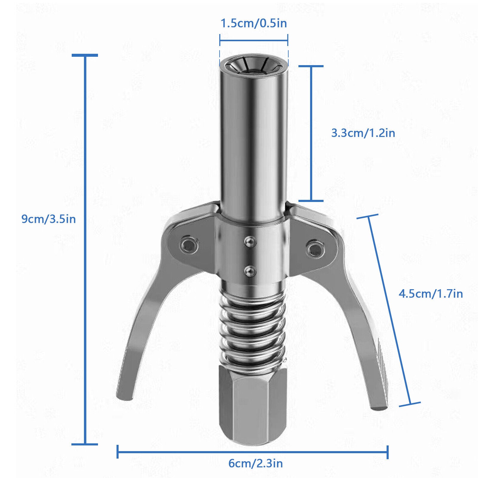 Grease Gun Coupler High Pressure Quick Release Lock Nozzles w/Hose For 1/8