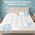 1500GSM Bamboo Mattress Topper Extra Thick 10CM Bed Topper Queen: 152 x 203 + 40 cm