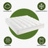 1500GSM Bamboo Mattress Topper Extra Thick 10CM Bed Topper super King: 203 x 203 + 40 cm