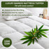 1500GSM Bamboo Mattress Topper Extra Thick 10CM Bed Topper super King: 203 x 203 + 40 cm