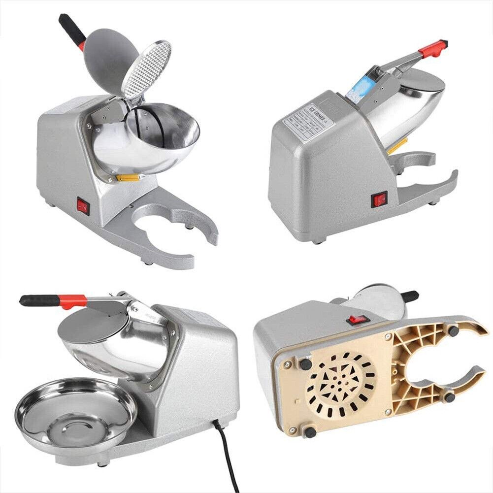 Upgraded Electric Ice Crusher Shaver Snow Cone Maker Commercial Machine2200r/m