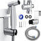 Handheld Bidet Sprayer Shattaf Kit Chrome Brass 1.5m Hose Diverter Toilet Douche