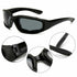 3pcs Chopper Foam Padded Motorcycle Riding Glasses Sunglasses Windproof Goggles