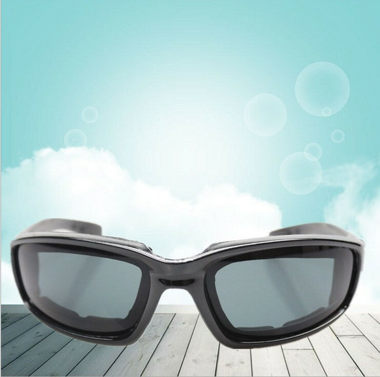 3pcs Chopper Foam Padded Motorcycle Riding Glasses Sunglasses Windproof Goggles
