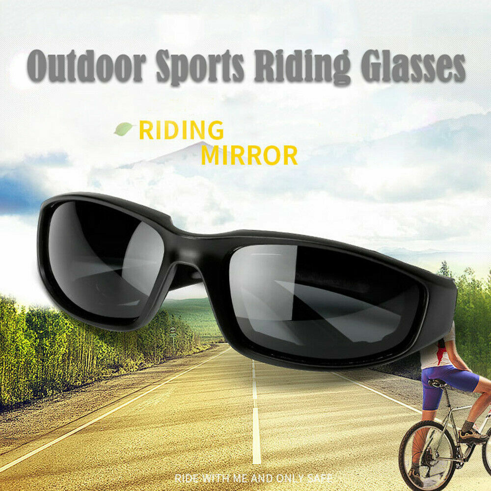 3pcs Chopper Foam Padded Motorcycle Riding Glasses Sunglasses Windproof Goggles