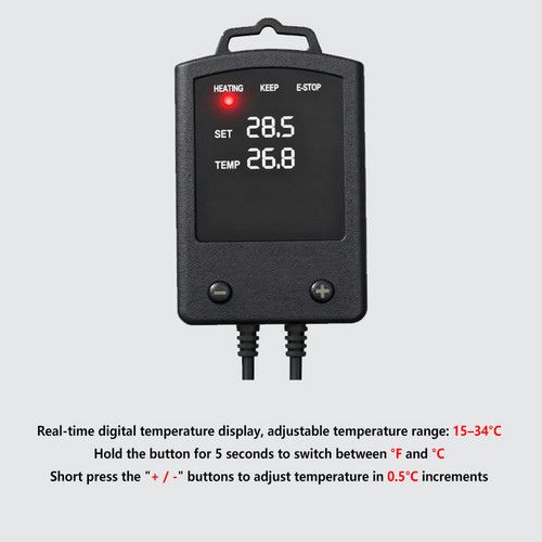 1200W Submersible Aquarium Thermostat LCD Digital Display Aqua Fish Tank Water Heater