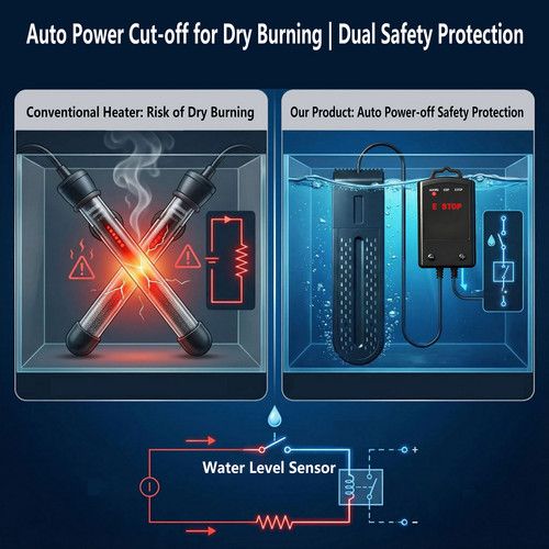 1200W Submersible Aquarium Thermostat LCD Digital Display Aqua Fish Tank Water Heater