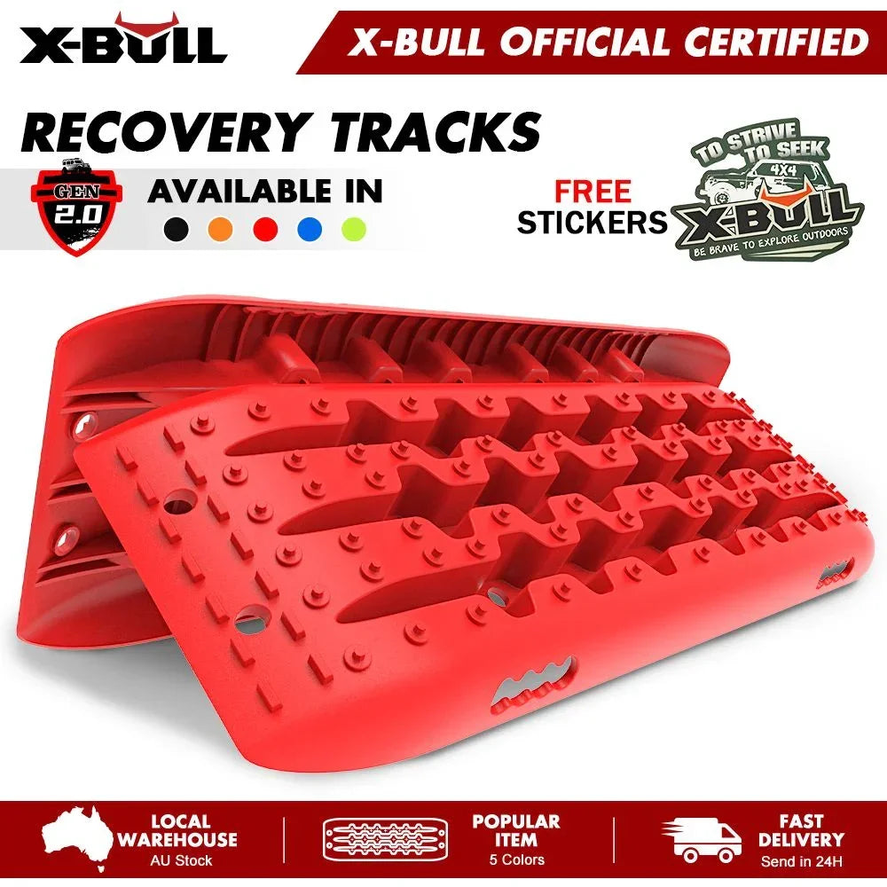 KIT1 Recovery track Board Traction Sand trucks strap mounting 4x4 Sand Snow Car RED