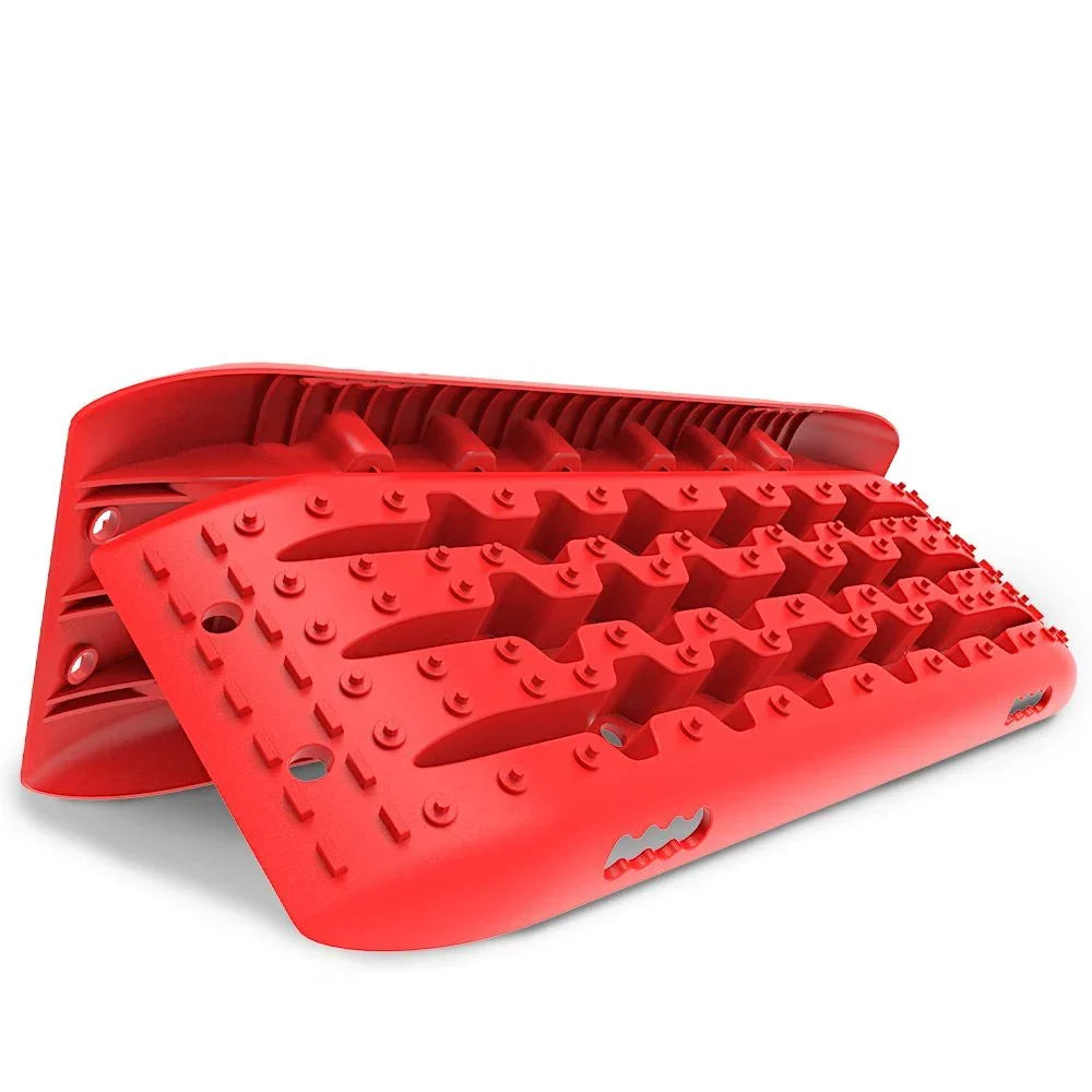 Recovery Tracks Kit 4x4 Sand Mud Snow Traction Boards Red 10T Pair