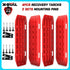 Recovery tracks 10T 2 Pairs/ Sand tracks/ Mud tracks/  Mounting Bolts Pins Gen 2.0 -Red