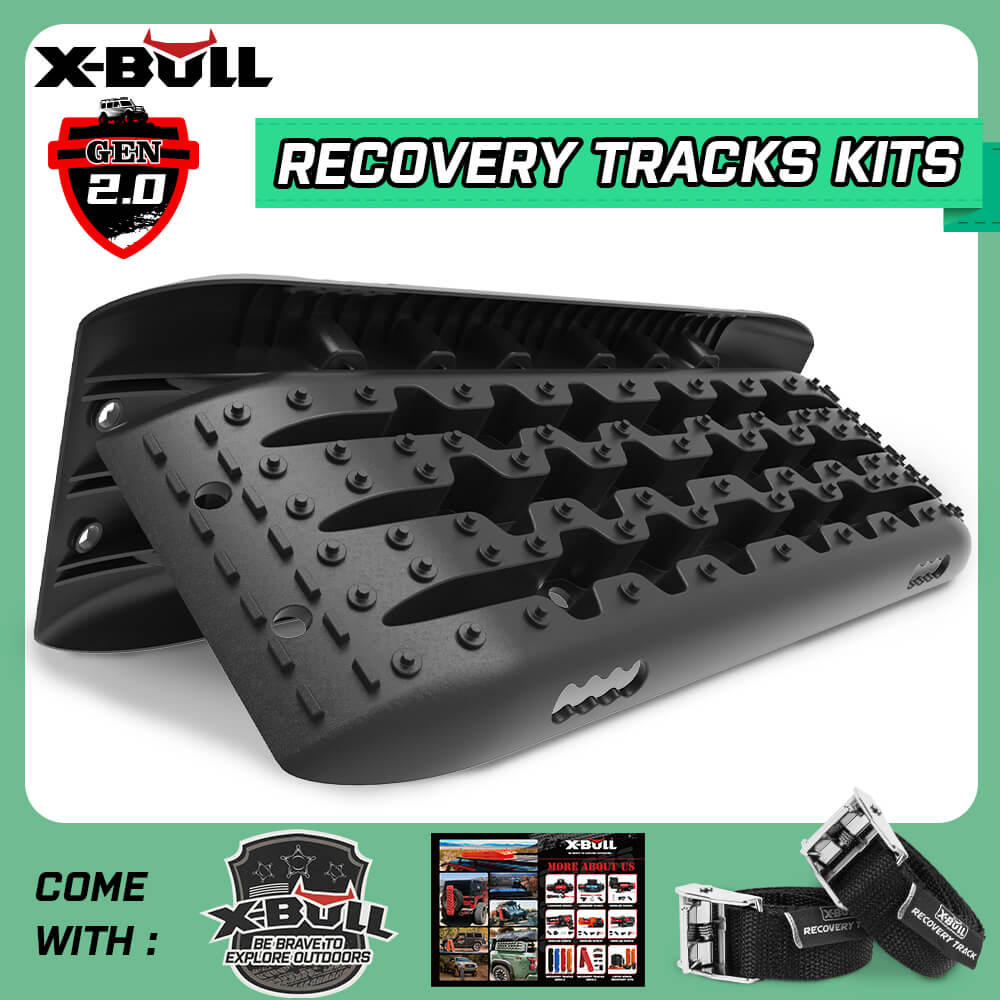 KIT1 Recovery track Board Traction Sand trucks strap mounting 4x4 Sand Snow Car BLACK