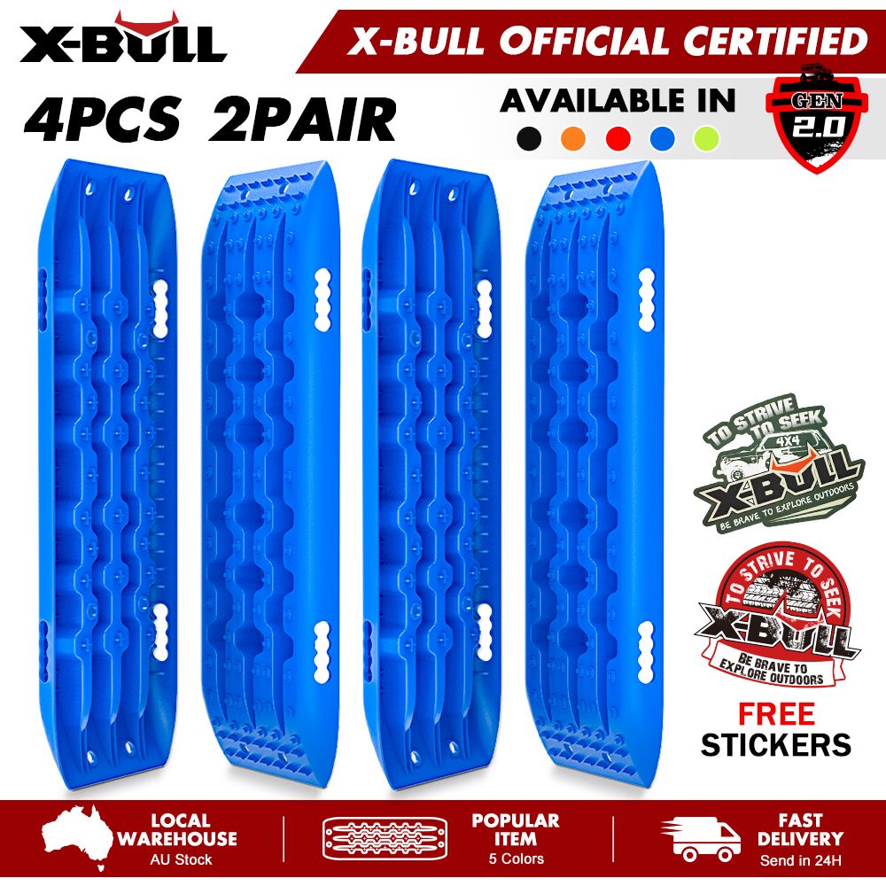 Recovery Tracks Gen 2.0 10T Sand Mud Snow 2 Pairs Offroad 4WD 4x4 2PC 91CM Blue