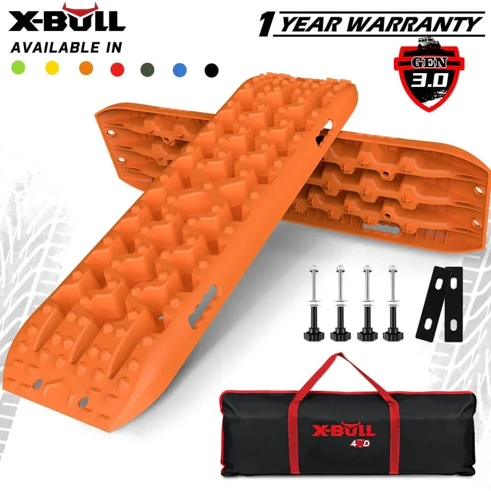 2PCS Recovery Tracks Snow Tracks Mud tracks 4WD With 4PC mounting bolts