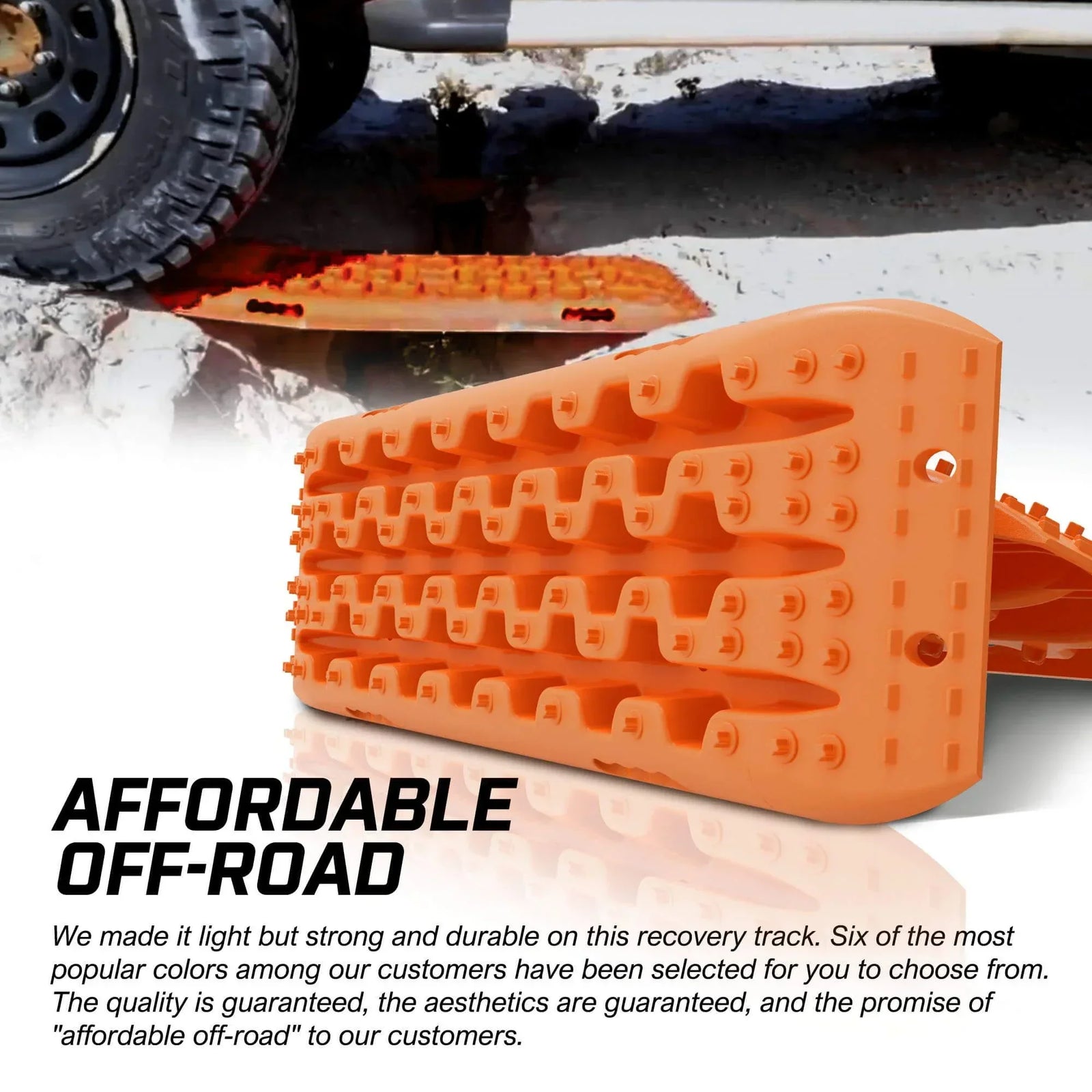 2PCS Recovery Tracks Snow Tracks Mud tracks 4WD With 4PC mounting bolts