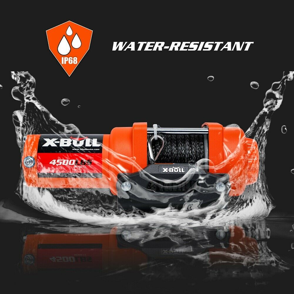 Electric Winch 12v Synthetic Rope 4500LBS Wireless Remote ATV UTV 2041KG