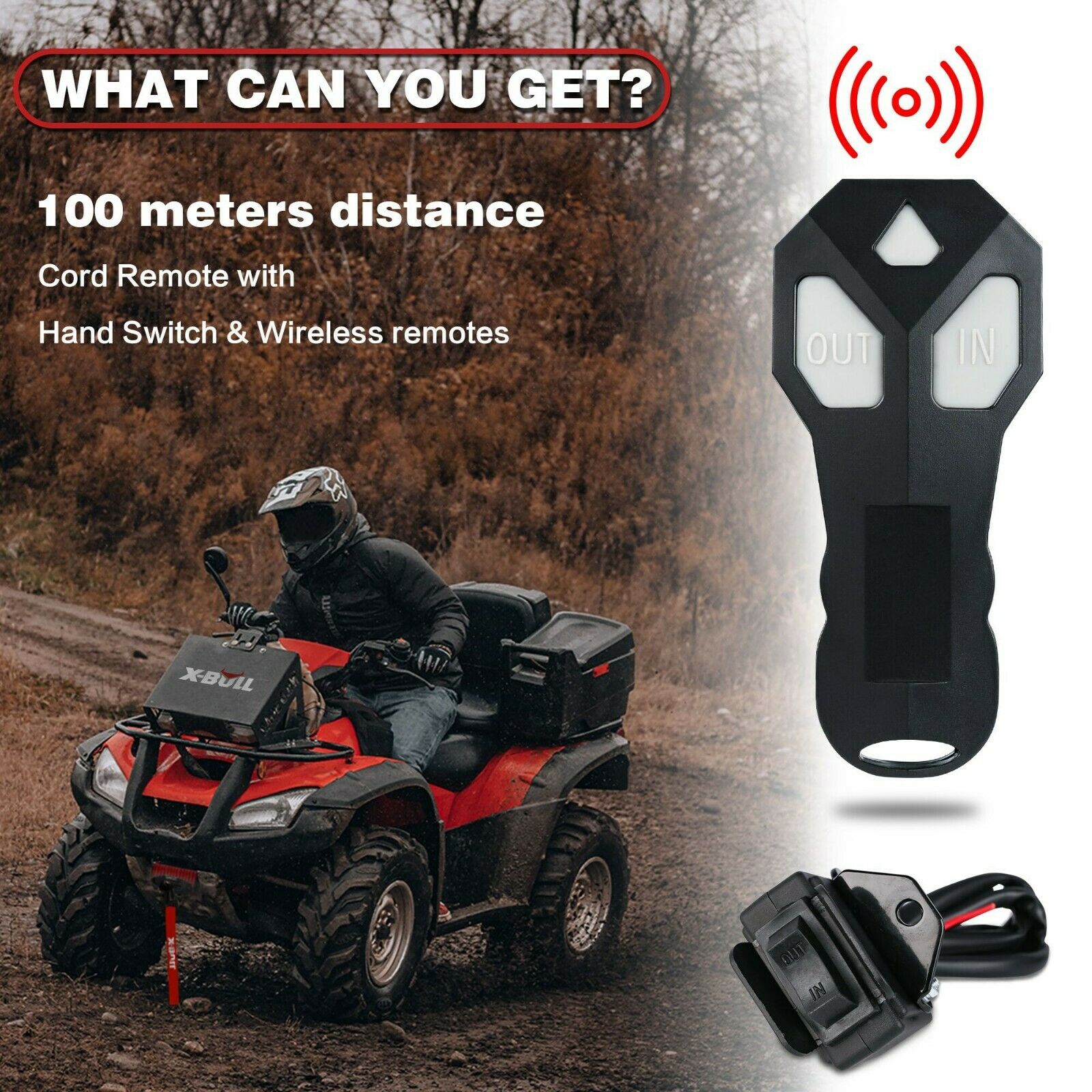 Electric Winch 12v Synthetic Rope 4500LBS Wireless Remote ATV UTV 2041KG