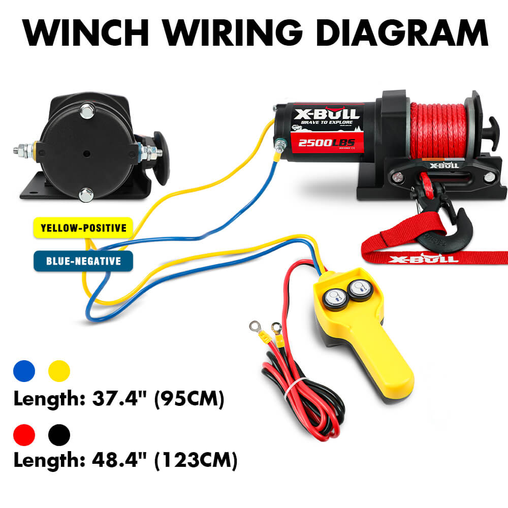 12V Electric Winch 2500LBS Synthetic Rope 15.2M ATV Boat Winch Trailer