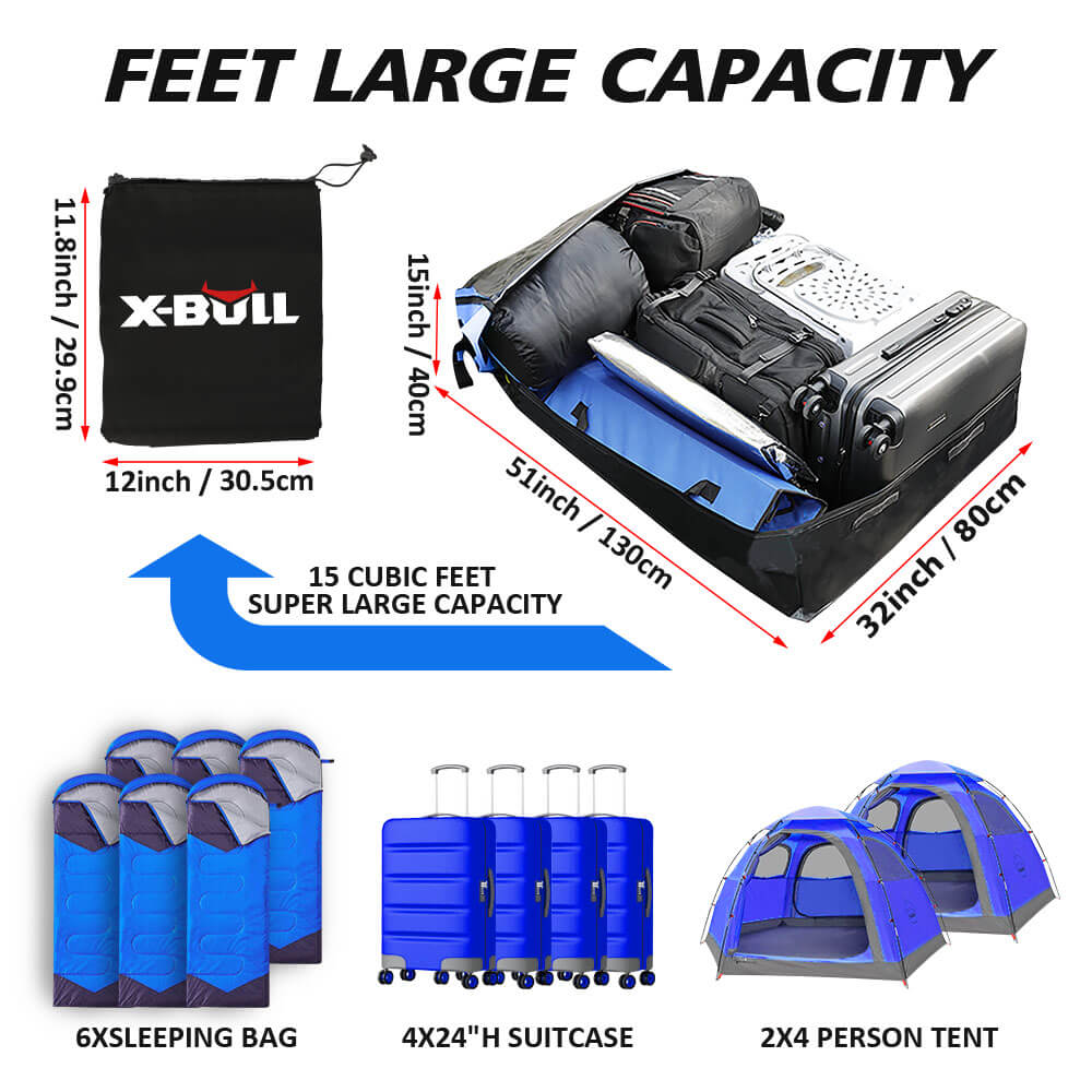 Waterproof Car Roof Top Rack Carrier ravel Cargo Luggage Cube Bag Trave 425L