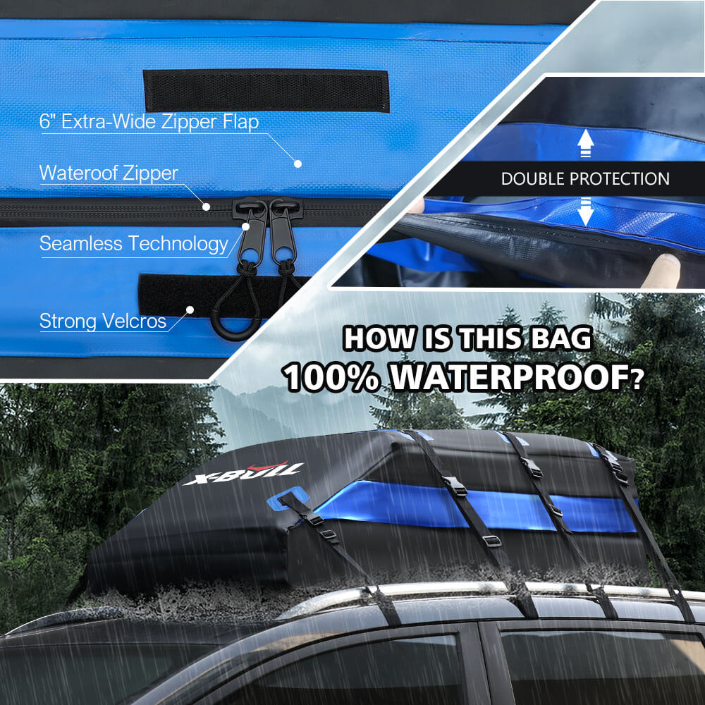 Waterproof Car Roof Top Rack Carrier ravel Cargo Luggage Cube Bag Trave 425L