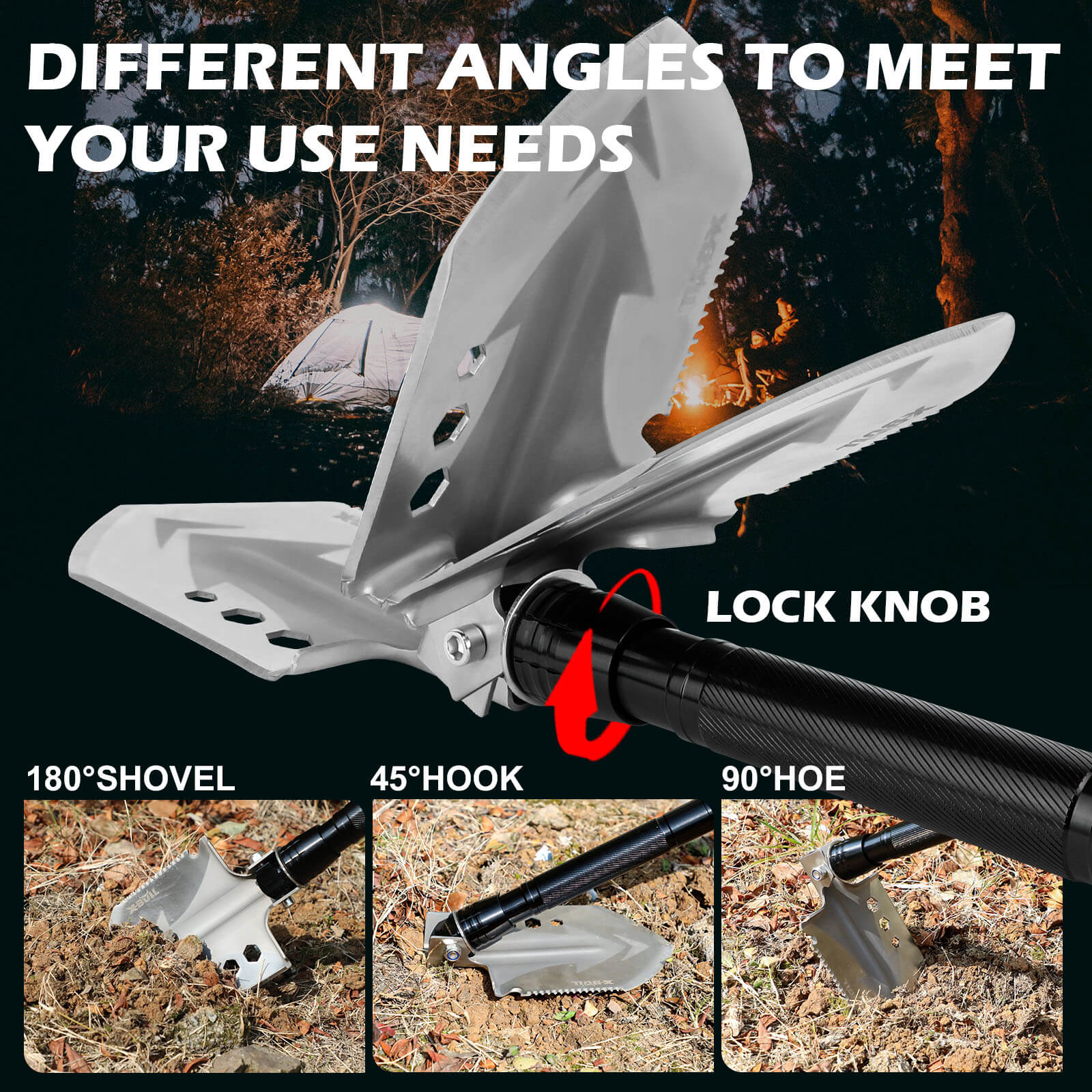 Folding Shovel Outdoor Camping Survival Tools Multifunction Military