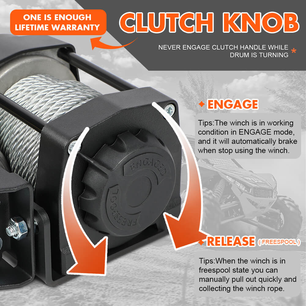 Electric Winch 4500LBS Winch Steel Cable Trailer Towing Remote ATV Winch UTV Winch 4WD