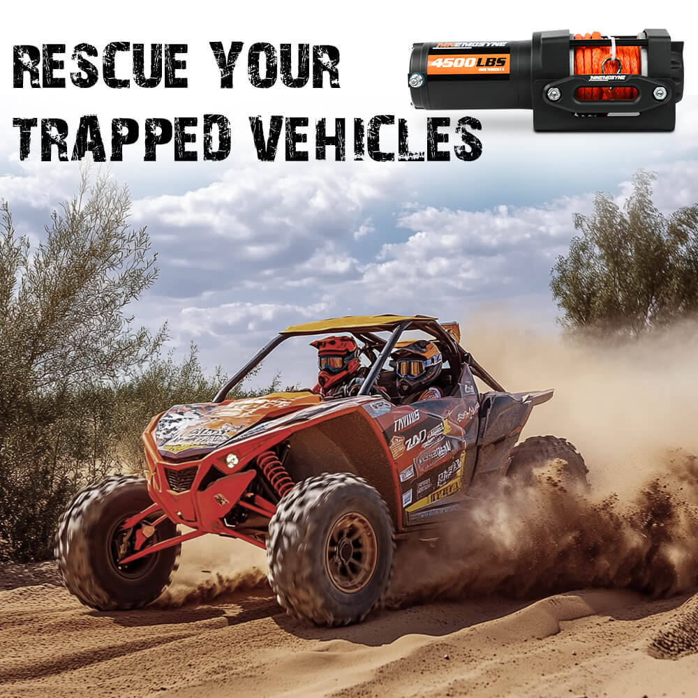 Electric Winch 4500lb Winch Synthetic Rope Wireless Towing Trailer ATV UTV