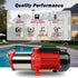 2000W Garden Water Pump High Pressure 4-Stage Tank Irrigation Water Pump