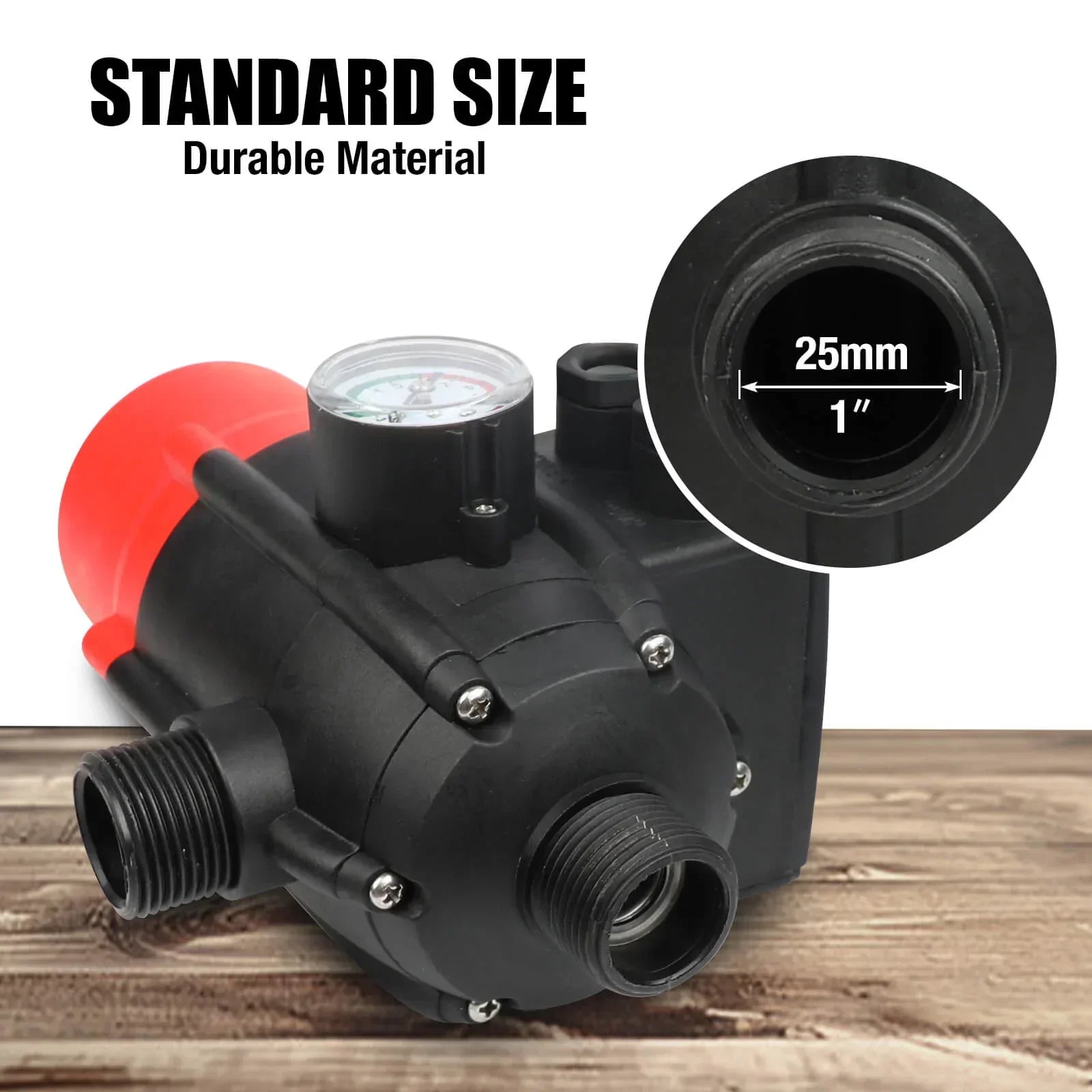 Water Pressure Pump Controller Auto Switch Control Electric BLACK