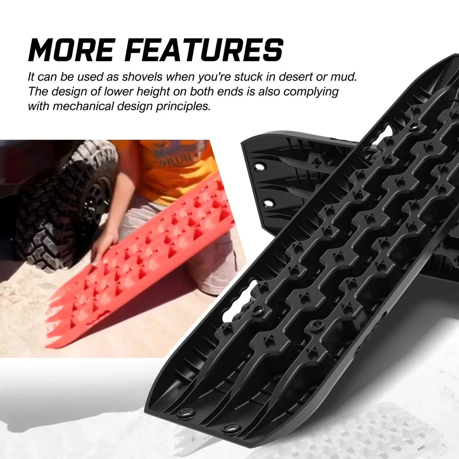 Recovery tracks Sand tracks KIT Carry bag mounting pin Sand/Snow/Mud 10T 4WD-black Gen3.0