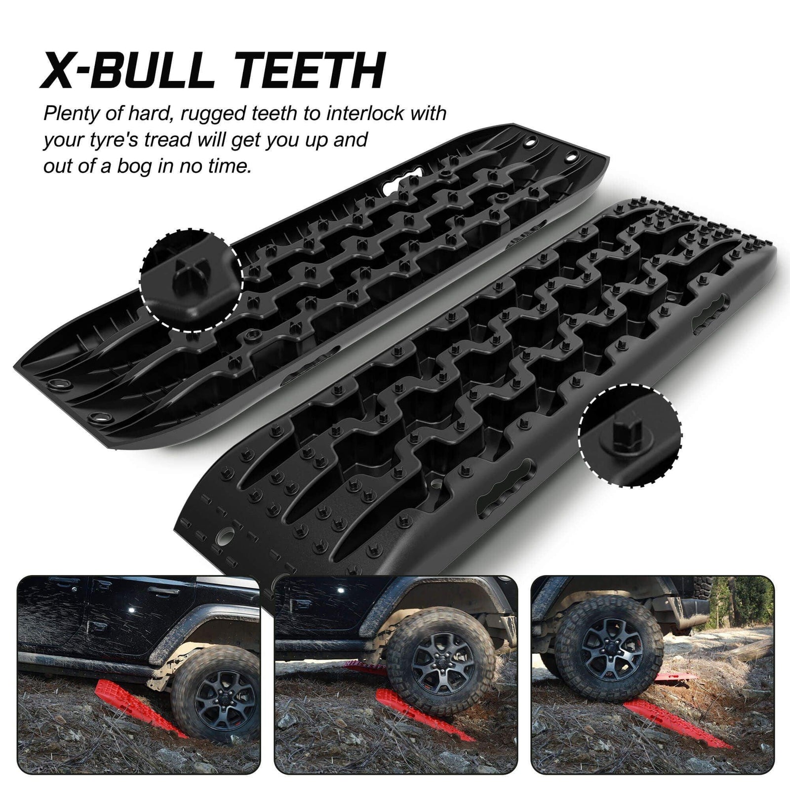 Recovery tracks Sand tracks KIT Carry bag mounting pin Sand/Snow/Mud 10T 4WD-black Gen3.0