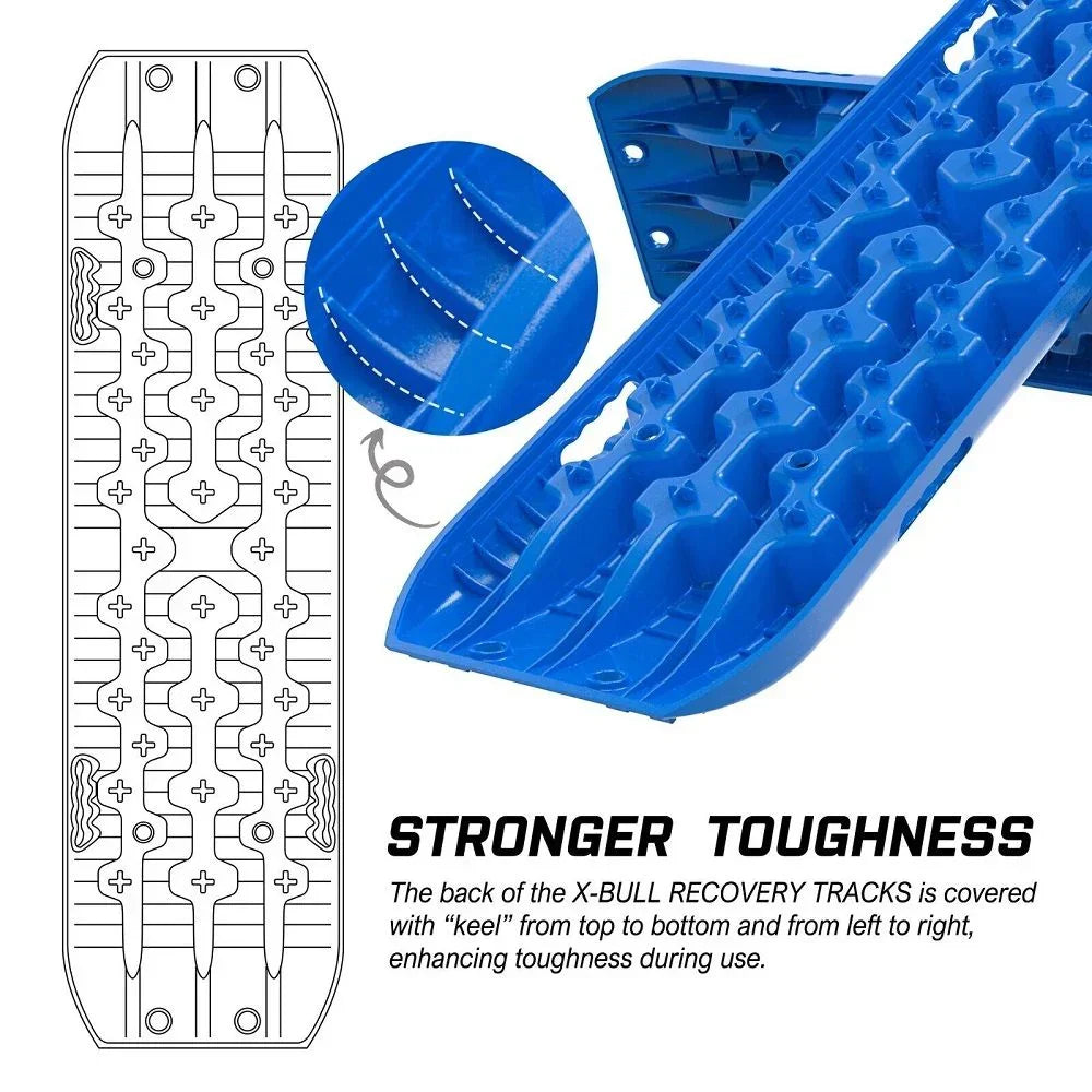Recovery tracks Sand tracks KIT Carry bag mounting pin Sand/Snow/Mud 10T 4WD-BLUE Gen3.0