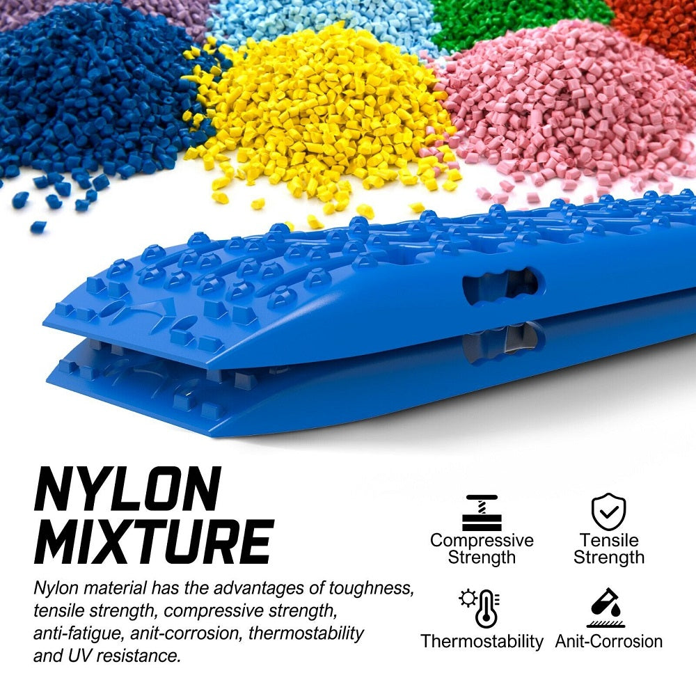 Recovery tracks Sand tracks KIT Carry bag mounting pin Sand/Snow/Mud 10T 4WD-BLUE Gen3.0