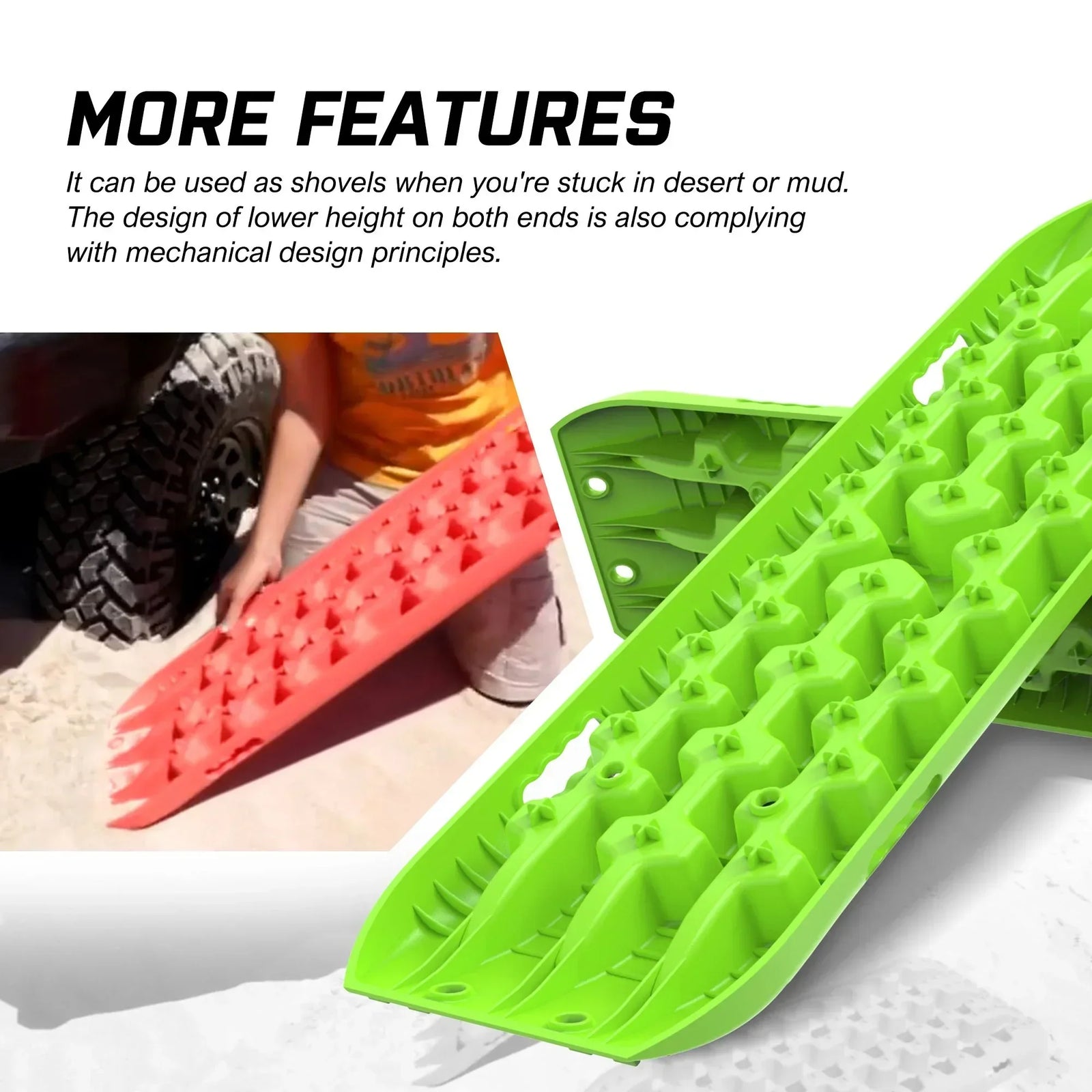 4WD Recovery Tracks Kit 10 Ton Sand Snow Mud Traction Boards with Carry Bag Gen 3.0