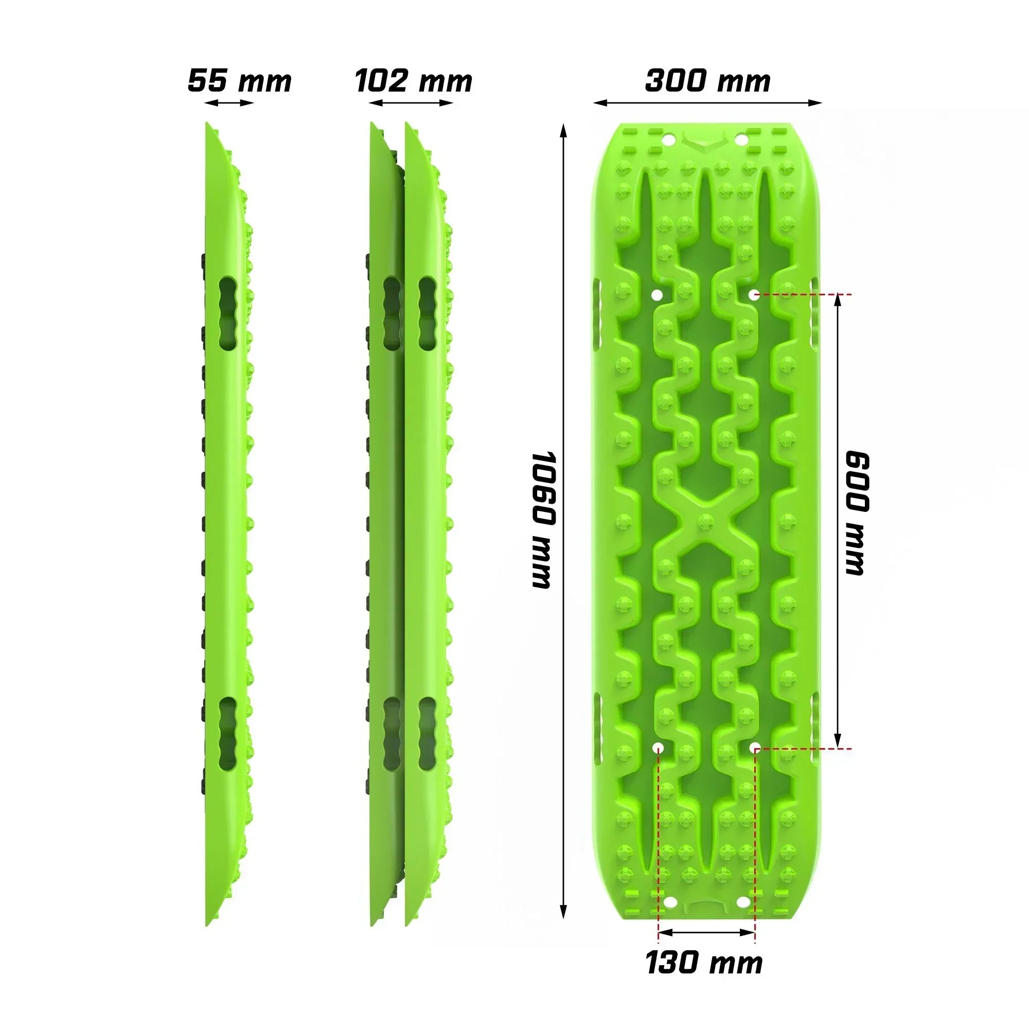 4WD Recovery Tracks Kit 10 Ton Sand Snow Mud Traction Boards with Carry Bag Gen 3.0