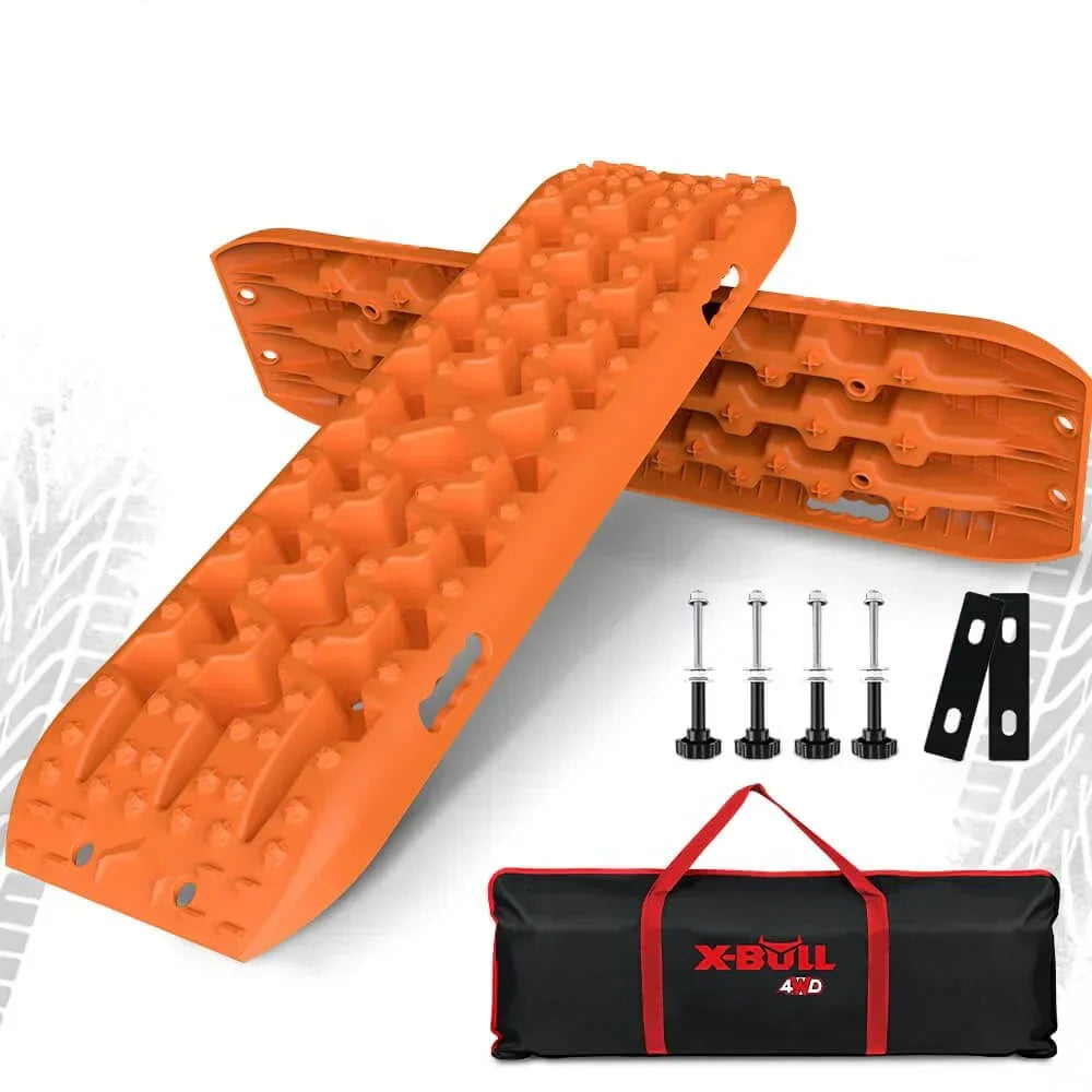 Gen 3.0 10T Orange 4WD Recovery Tracks Sand Mud Snow Kit Mounting Pins