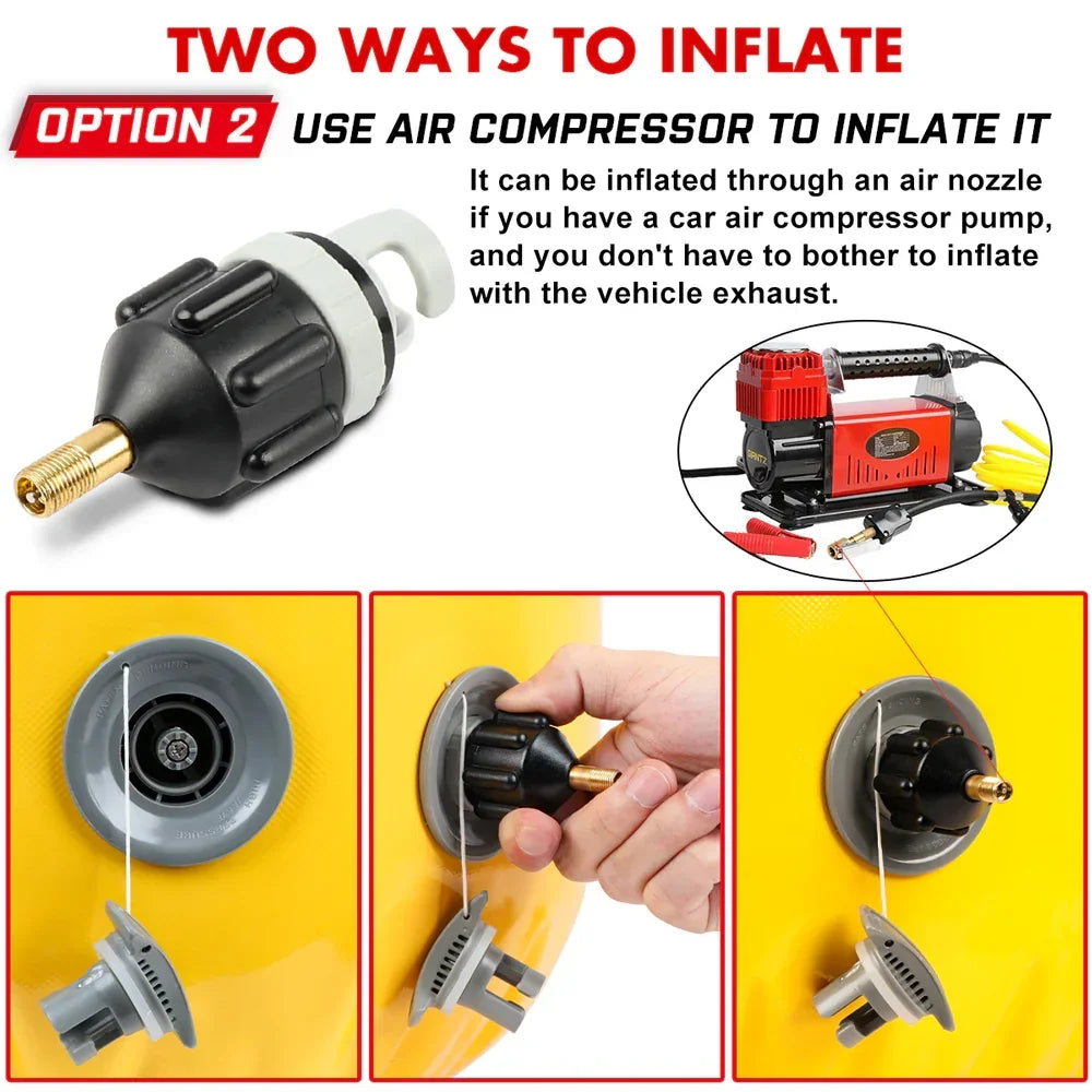 Exhaust Jack Air Bag Jack With 2PCS Recovery Tracks Boards 4WD 4X4 Gen2.0 Black