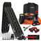 X-BULL Winch Recovery Kit with Recovery Tracks Boards Gen 3.0 Mounting Pins Snatch Strap Off Road 4WD Olive