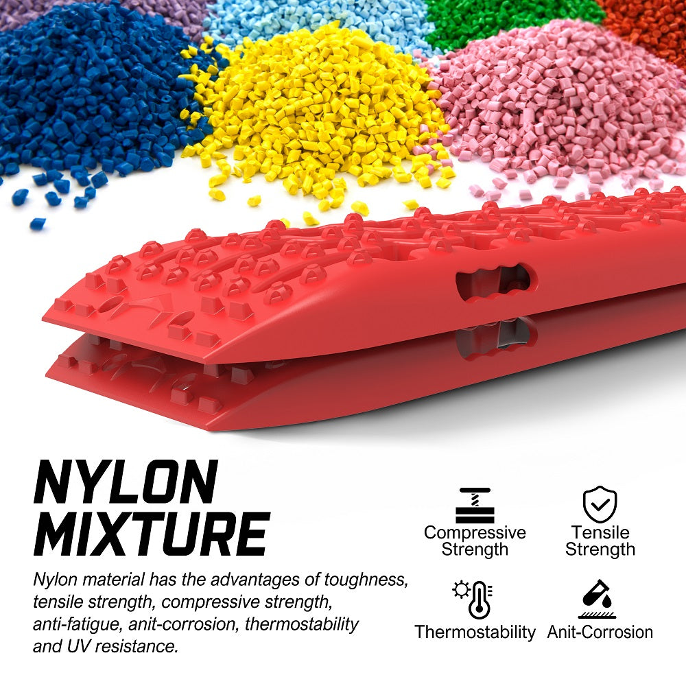 Recovery tracks Sand tracks 2pcs 10T Sand / Snow / Mud 4WD Gen 3.0 - Red