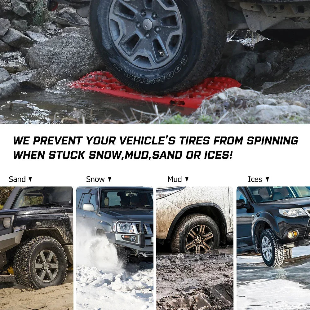 Recovery tracks / Sand tracks / Mud tracks / Off Road 4WD 4x4 Car 2 Pairs Gen 3.0 - Black