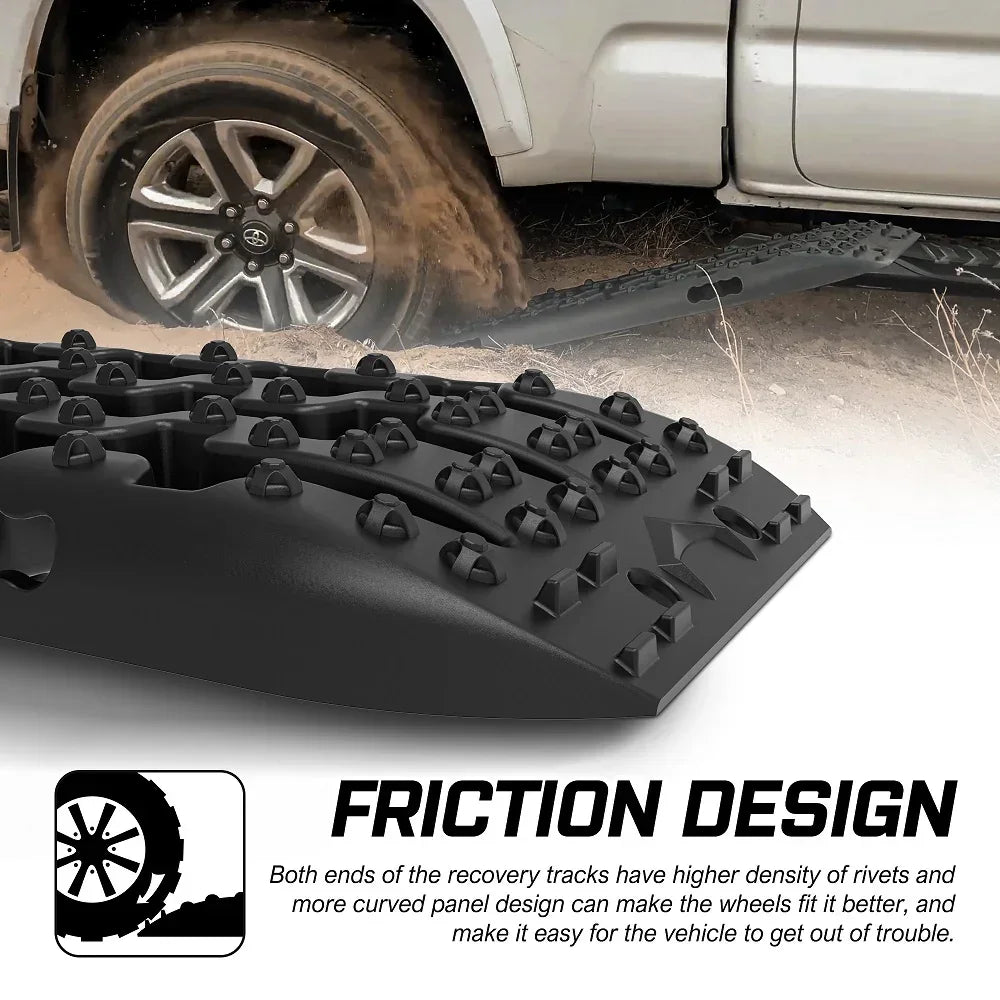 Recovery tracks / Sand tracks / Mud tracks / Off Road 4WD 4x4 Car 2 Pairs Gen 3.0 - Black