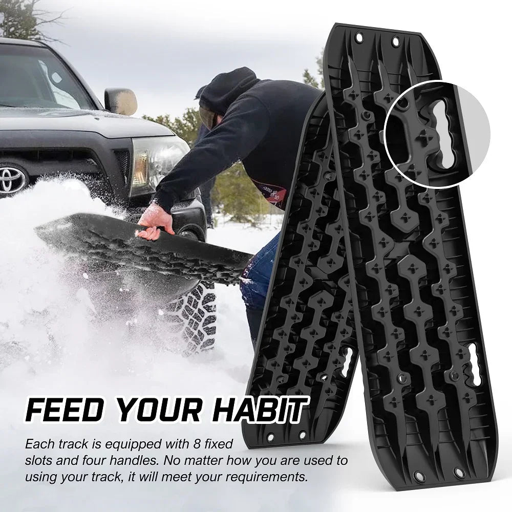 Recovery tracks / Sand tracks / Mud tracks / Off Road 4WD 4x4 Car 2 Pairs Gen 3.0 - Black