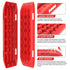 Recovery tracks Sand Trucks Offroad With 4PCS Mounting Pins 4WD Gen 2.0- red
