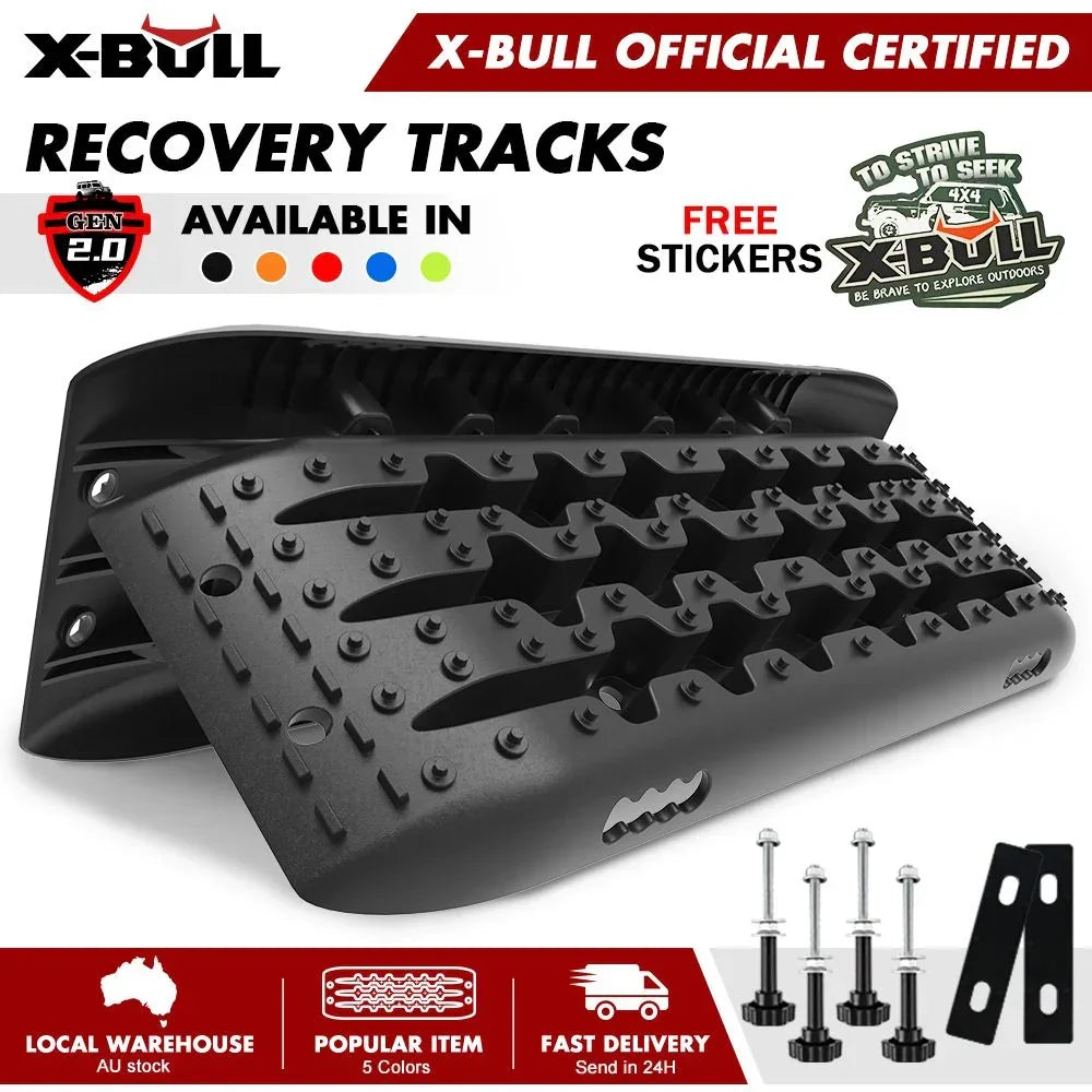 Recovery tracks Sand Trucks Offroad With 4PCS Mounting Pins 4WDGen 2.0 - Black
