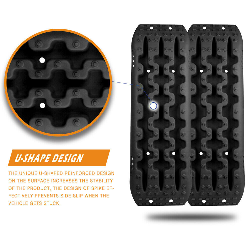 Recovery tracks Sand Trucks Offroad With 4PCS Mounting Pins 4WDGen 2.0 - Black