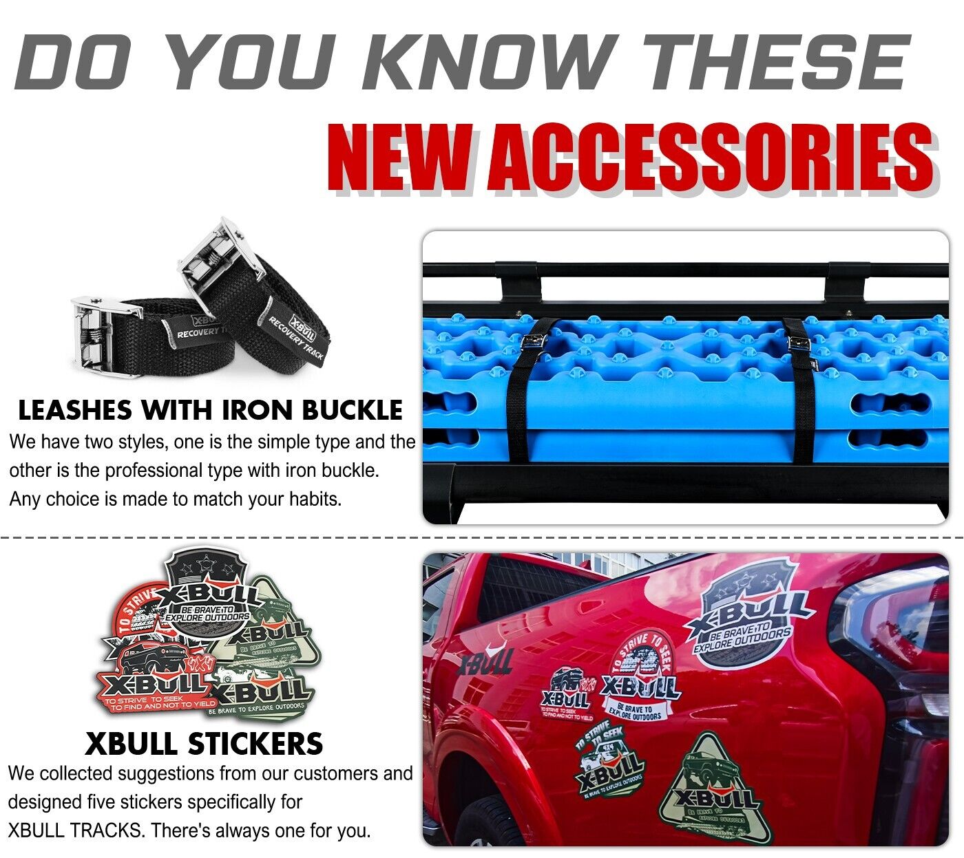 Recovery tracks Sand Trucks Offroad With 4PCS Mounting Pins 4WDGen 2.0 - blue