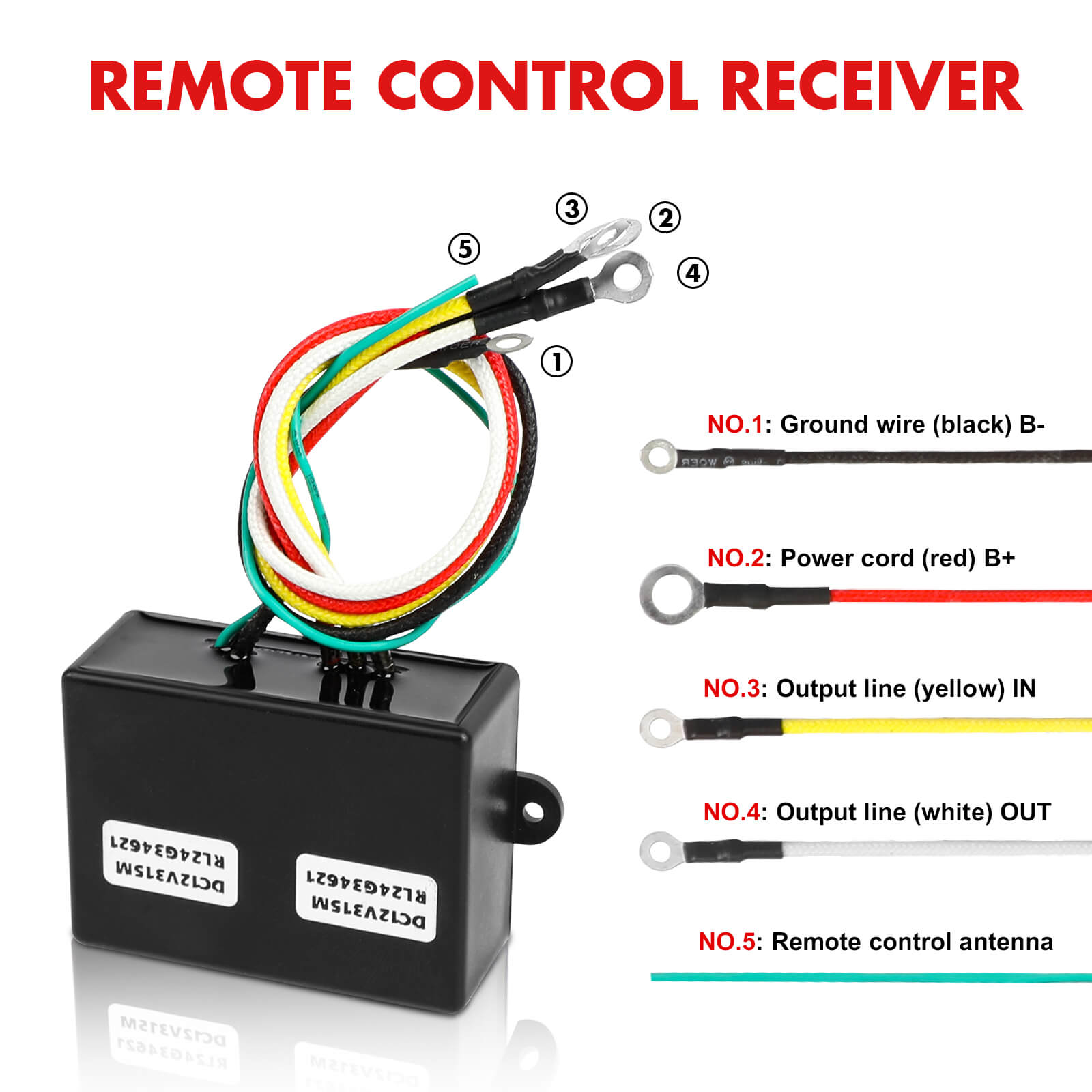 12V Winch Remote Control Twin Handset Easy to Install Upgrade Remotes